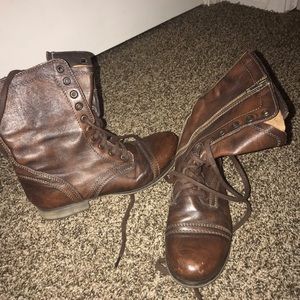 Steve Madden brown combat boots